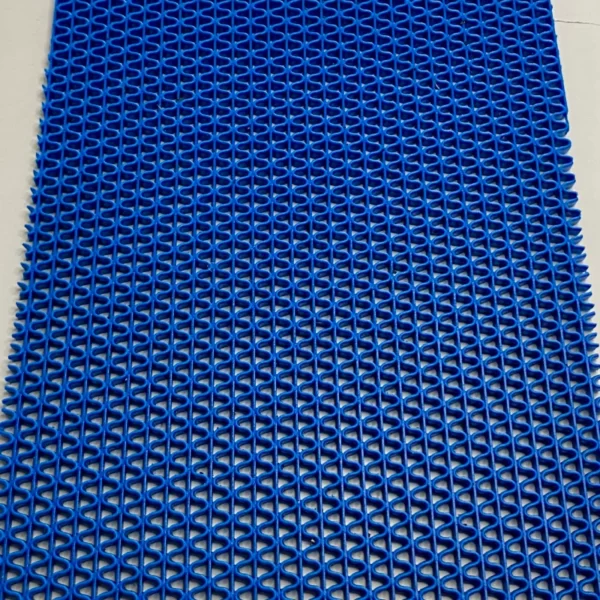 Piso de pvc Wet en rollo limpiapiés 5mm x 1.2mt x 15mts Azul
