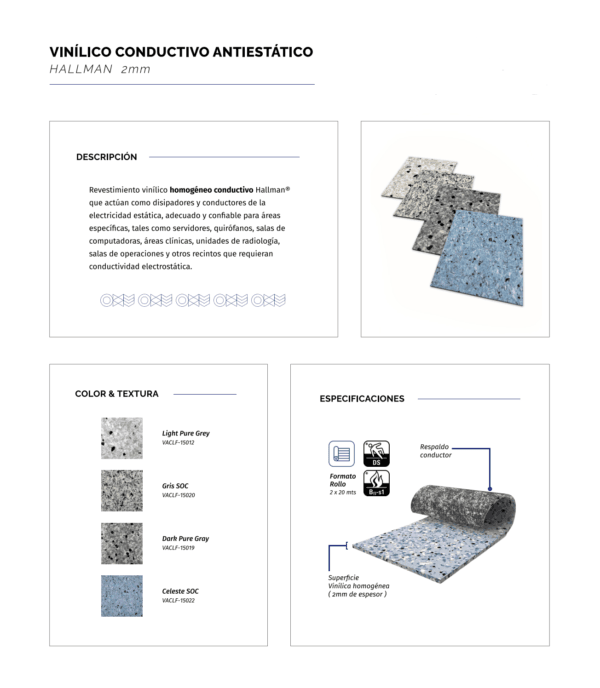 piso vinilico conductivo antiestático